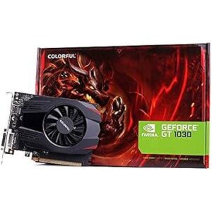 Colorful GeForce GT 1030 4GB DDR4 RAM GDDR4 Pci_e Graphics Card with Single Fan (GT1030 4G-V) Can Play Most of AAA Game Titles 64 bit 1152 Mhz Clock Speed GTA V Can be Played 3 Years Warranty