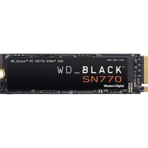Western Digital WD Black SN770 NVMe 1TB, Upto 5150MB/s, 5Y Warranty, PCIe Gen 4 NVMe M.2 (2280), Gaming Storage, Internal Solid State Drive (SSD) (WDS100T3X0E)
