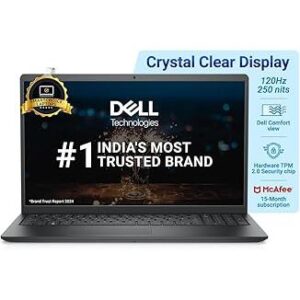 Dell 15 Thin & Light Laptop, Intel Core i5-1235U Processor/16GB DDR4 + 512GB SSD/Intel UHD Graphics/15.6" (39.62cm) FHD Display/Win 11 + MSO'21/15 Month McAfee/Carbon Black/Spill Resistant KB/1.69kg