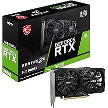MSI GeForce RTX 3050 Ventus 2X E 6G OC PCI_E Graphic Card - Nvidia Geforce RTX 3050 Gpu, 6Gb GDDR6 96-Bit Memory, 14 Gbps, PCI Express Gen 4 x16Interface, Up to 1492 Mhz, Dual Fan