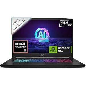 MSI Katana A17 AI, AMD 8th Gen. Ryzen 9 8945HS,Built-in AI, 44CM Laptop(16GB/1TB NVMe SSD/Windows 11 Home/Nvidia GeForce RTX4050, 6GB GDDR6/Black/2.6Kg), B8VE-884IN