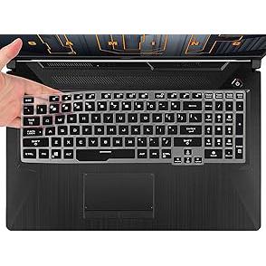 RAYA Silicone Keyboard Cover for 2021 ASUS TUF Gaming A15 F15 15.6inch & 2021 ASUS TUF Gaming A17 F17 17.3inch Laptops (Black)