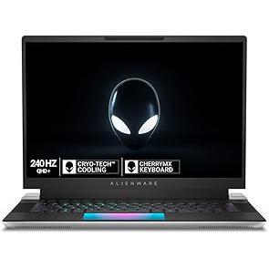 Dell Alienware x16 Gaming Laptop, Intel Core i9 13900HK Processor/32GB/2TB SSD/NVIDIA RTX 4090 16GB GDDR6/ 16"(40.64cm) QHD+ 240Hz, 3ms, DCI-P3 100%/Win 11+MSO'21+McAfee 15 Month/Lunar Silver/2.72kg