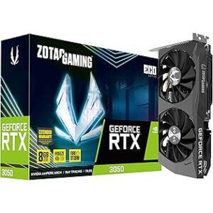 ZOTAC Gaming GeForce RTX 3050 ECO 8GB GDDR6 Graphics Card | 128-bit 14 Gbps Upto 1777 MHz GPU | 3 DP 1 HDMI PCI Express 4.0 8X Interface | 5 Years (3 + 2 Years Extended Warranty)