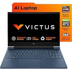 HP Victus Windows 11 Home Gaming Laptop,AMD Ryzen 7 7840Hs Ai Powered,6Gb RTX 3050 Gpu,16.1-Inch (40.9 Cm),95W Tgp,Fhd,IPS,144Hz,16Gb Ddr5,1Tb Ssd,RGB Backlit Kb,B&O (Mso,Blue,2.29 Kg),S0089Ax