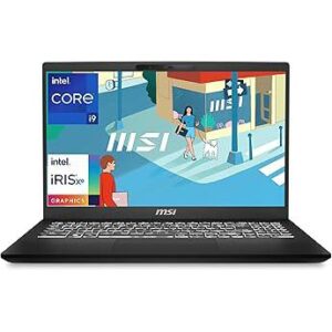 MSI Modern 15 H, Intel 13th Gen i9-13900H, 40CM Thin & Light Laptop(16GB/1TB NVMe SSD/Windows 11 Home/Intel Xe Graphics/Classic Black/1.9Kg), C13M-079IN
