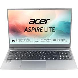 Acer Aspire Lite AMD Ryzen 3 5300U Premium Thin and Light Laptop (Windows 11 Home/16 GB RAM/512 GB SSD) AL15-41 with 39.62 cm (15.6") Full HD Display, Metal Body, Steel Gray, 1.6 KG