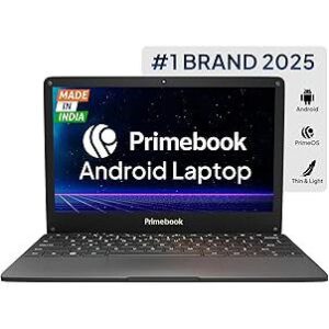 Primebook S WiFi, 2025(New) Android Based MediaTek MT8183 - (PrimeOS) Thin and Light Laptop (11.6 Inch, 1.065 Kg, Type C) (4GB/128GB eMMC Storage)