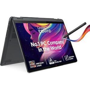Lenovo Ideapad Flex 5 AMD Ryzen 5 5500U 14" (35.5Cm) WUXGA+ IPS 2-In-1 Laptop (16GB/512GB SSD/Windows 11/Ms Office Home 2024/Backlit Kb/Fingerprint/Fhd Camera/3 Month Game Pass/Grey/1.55Kg),82R900HPIN