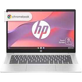 HP Chromebook 14, Intel Processor N200, ChromeOS, 14-inch (35.6 cm), HD, Touchscreen, 8GB LPDDR5, 128GB UFS, Intel UHD Graphics, 720p HD Camera w/Privacy Shutter (Silver, 1.45 kg), nf0016TU