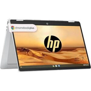 HP Chromebook Plus x360 14, Intel Core i3-N305, ChromeOS, 14-inch (35.6 cm), FHD, Touchscreen, 8GB LPDDR5, 128GB UFS, Intel UHD Graphics, 1080p FHD Camera w/Privacy Shutter (Silver, 1.37 kg) cd0013TU