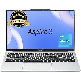 Acer [SmartChoice Aspire 3 Laptop Intel Core Celeron N4500 Processor Laptop (8 GB LPDDR4X SDRAM/512 GB SSD/Win11 Home/38 WHR/HD Webcam) A325-45 with 39.63 cm (15.6") HD Display, Pure Silver, 1.5 KG