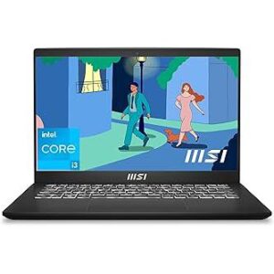 MSI Modern 14, Intel 12th Gen. i3-1215U, 36CM FHD 60Hz Laptop(8GB/512GB NVMe SSD/Windows 11 Home/MSO 2021/Intel UHD Graphics/Classic Black/1.4Kg), C12MO-1213IN