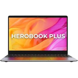 Chuwi HeroBook Plus 15.6" FHD Laptop, Intel Celeron N4020 Dual Core Processor Upto 2.80GHz, 8GB RAM, 256GB SSD, Intel UHD Graphics, Windows 11,WiFi 6,Webcam,BT 5.2,HDMI Port,38Wh, 1.74kg (Iron Gray)