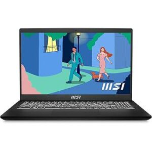 MSI Modern 15, AMD 7th Gen. Ryzen 5-7530U, 40CM FHD 60Hz Laptop(16GB/512GB NVMe SSD/Windows 11 Home/MSO 2021/AMD Radeon Graphics/Classic Black/1.7Kg), B7M-427IN