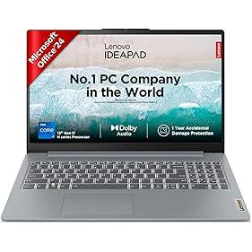 Lenovo IdeaPad Slim 3 13th Gen Intel Core i7-13620H 15.6" (39.62cm) FHDIPS300 Nits Thin&Light Laptop (16GB/512GB SSD/Intel UHDGraphics/Win11/Office Home 2024/1YrADP Free/ARCTIC-Grey/1.6Kg), 83EM00GTIN