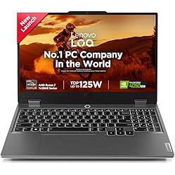 Lenovo Smartchoice LOQ AMD Ryzen 7 7435HS, NVIDIA RTX 4050-6GB, 24GB RAM, 512GB SSD, 15.6"/39.6cm, Windows 11, MS Office Home 2024, Grey, 2.4Kg, 83JC00EGIN, 100% sRGB, 3 Mon. Game Pass Gaming Laptop