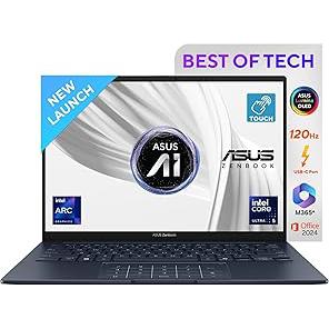 ASUS Zenbook 14,Intel Core Ultra 5 (Series 2),Thin & Light(Intel Arc iGPU/16GB/1TB/3K OLED Touch screen/14/120Hz/Windows 11/M365 Basic (1Year)*/Office Home 2024/Ponder Blue/1.28 kg) UX3405CA-PZ162WS