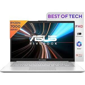 ASUS Vivobook Go 14, 14" FHD (1920 x 1080), AMD Ryzen 5 7520U Processor,(8GB RAM/512GB SSD/AMD Radeon iGPU/Windows 11/M365 Basic (1Year)*/Office Home 2024/Silver/1.38 kg), E1404FA-NK5521WS