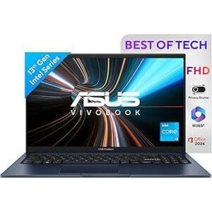 ASUS Vivobook 15,13th Gen,Intel Core i3-1315U (Intel UHD /16GB RAM/512GB SSD/FHD/15.6"/60Hz/Win 11/M365 Basic (1Year)*/Backlit Keyboard/Office Home 2024/Quiet Blue/1.70 kg) X1504VA-NJ2325WS