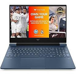 HP Smartchoice Victus, AMD Ryzen 5 8645HS, 6GB RTX 3050 AI Gaming Laptop, 31 TOPS (Upgradable 16GB DDR5, 512GB SSD) 144Hz, IPS, 15.6"/39.6cm, Flicker-free, Win11, M365*,Office24,Blue, 2.29kg, fb3009AX