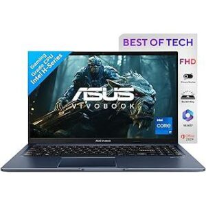 ASUS Vivobook 15,13th Gen,Intel Core i7-13620H(Intel UHD iGPU/16GB RAM/512GB SSD/FHD/15.6"/60Hz/Backlit Keyboard/Windows 11/M365 Basic (1Year)*/Office Home 2024/Quiet Blue/1.70 kg) X1502VA-BQ838WS