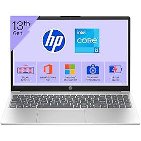 HP 15, 13th Gen Intel Core i3-1315U Laptop (8GB DDR4,512GB SSD) Anti-Glare, Micro-Edge, 15.6''/39.6cm, FHD, Win11,M365,Office24, Silver,1.59kg, FHD Camera w/Privacy Shutter,Backlit, fd0572TU