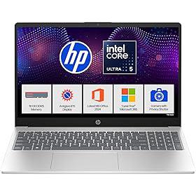 HP 15, Intel Core Ultra 5 125H Laptop (16GB DDR5,1TB SSD) IPS, Anti-Glare, Micro-Edge, 15.6''/39.6cm, FHD, Win11,M365,Office24, Silver,1.65kg, FHD Camera w/Privacy Shutter & TNR, Backlit, fd1255TU