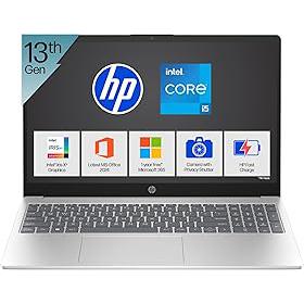 HP 15, 13th Gen Intel Core i5-1334U Laptop (16GB DDR4,1TB SSD) Anti-Glare, Micro-Edge,15.6''/39.6cm, FHD, Win11, M365,Office24, Silver,1.59kg, Iris Xe, FHD Camera w/Privacy Shutter, Backlit, FD0552TU